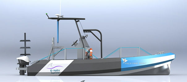 bateau de travail à moteur électrique VALKYRIE BOAT