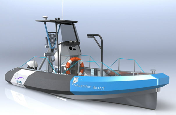 bateau de travail à moteur électrique VALKYRIE BOAT