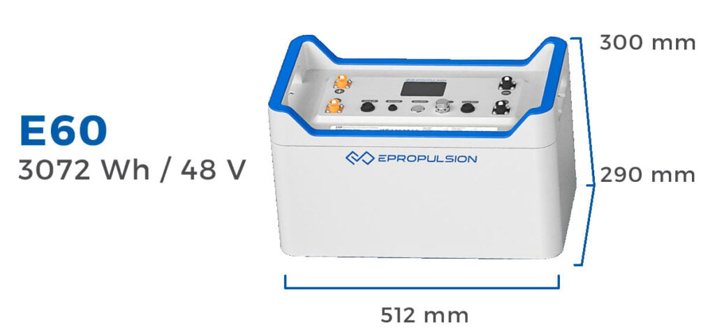 caractéristiques batterie ePropulsion Série E60