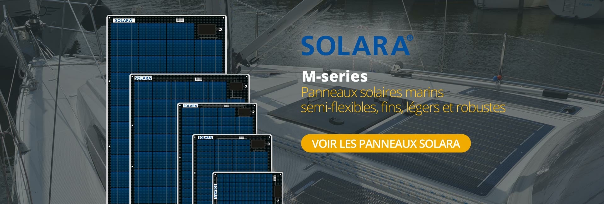 panneau photovoltaïque souple SOLARA pour bateau panneau photovoltaïque souple SOLARA pour bateau