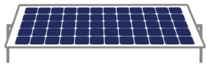 panneau solaire en dur sur support permanent de bateau