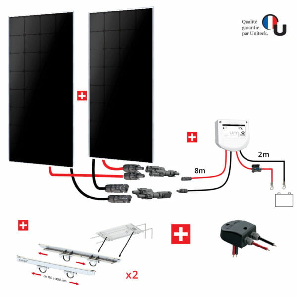 kit d'installation de panneaux solaires Uniteck 220W pour bateau