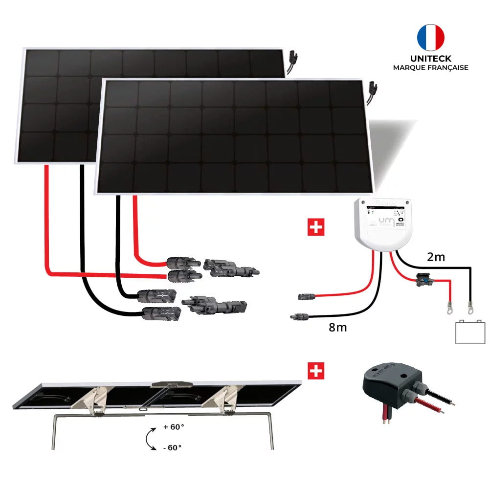 2023 Panneau solaire 12V, Kit de panneaux solaires 300W, Kit de