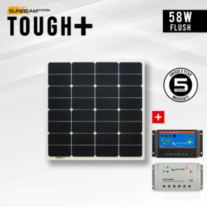 kit panneau solaire SunbeamSystems Tough+ 55W et son contrôleur de charge BlueSolar PWM