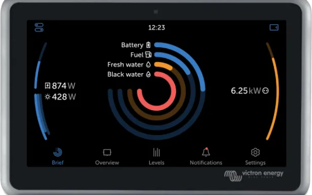 interface de controle VRM du Cerbo GX