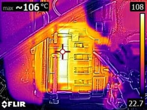 image thermique de l’alternateur XT-170 en fonctionnement