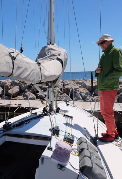 voilier Glazig au port e Mèze sur l’étang de Thau