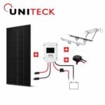 kit panneau solaire et portique Uniteck 200W 12V