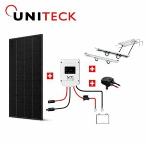 kit panneau solaire et portique Uniteck 200W 12V